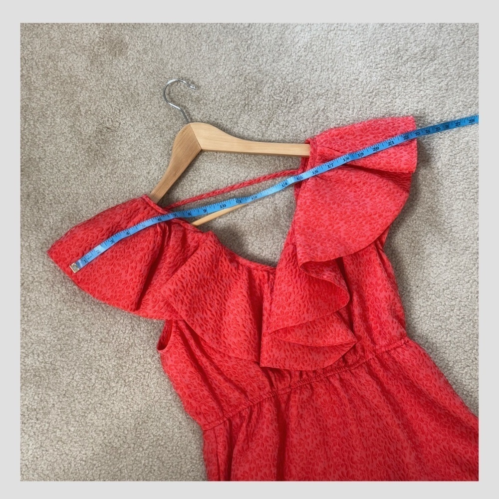Chelsea28 Cocktail Dress Ruffle Shoulders Puckered Midi Dress Occasion Dress - Picture 10 of 16